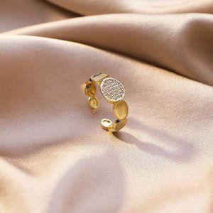 Simple Fashion Trendy  Zircon Ladies Rings